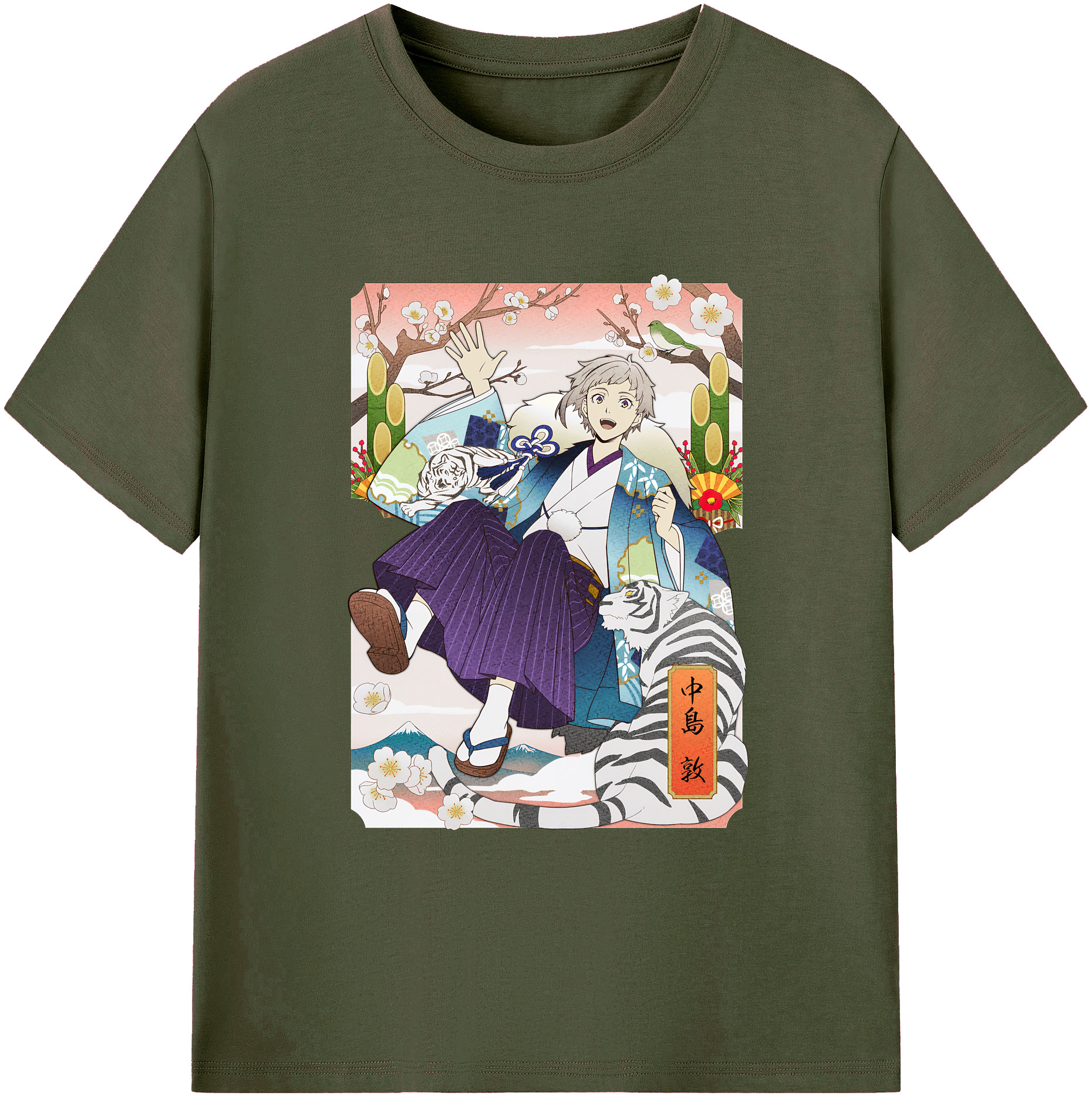 （画像用） 文豪ストレイドッグス Bungo Stray Dogs 綿100％ メンズ半袖Tシャツ｜肌触りやわらか＆通気性
